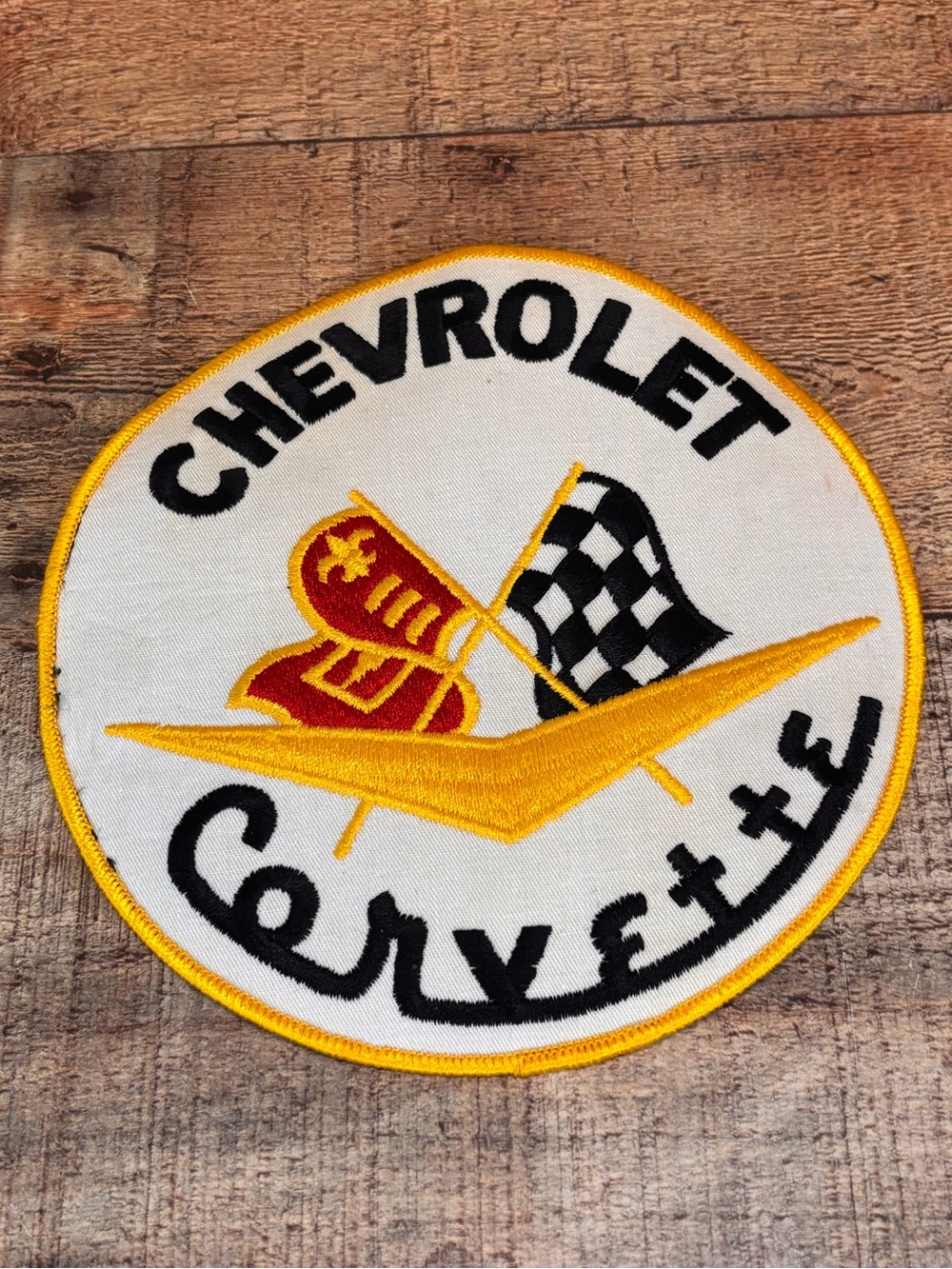 Vintage RARE Chevrolet Chevy CORVETTE  7” Large Patch Embroidered (2 Available)